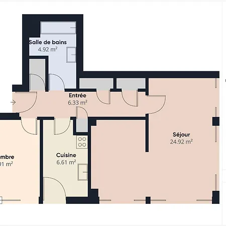 120 M De La Plage- Pour 3 - Balcon Apartment