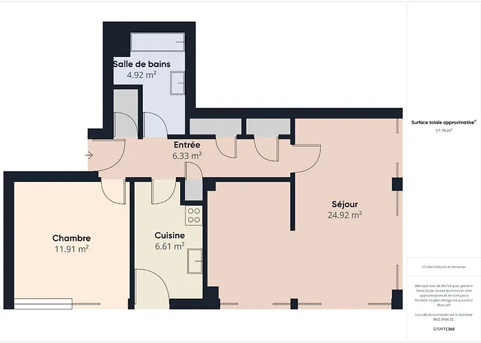 120 M De La Plage- Pour 4 - Balcon Apartment